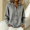 European & American Knit Hooded Cardigan Jacket Autumn/Winter New Style Cross-Border Solid Color Casual Fashion Women's Clothing