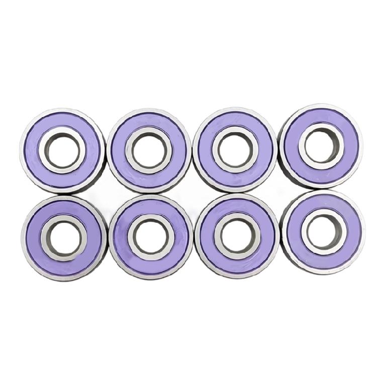 Board Care Bearing Set for Skateboards, 8 Piece 8mm Carbon Steel Wheel Bearings for Practice Day Use and Wheel Change