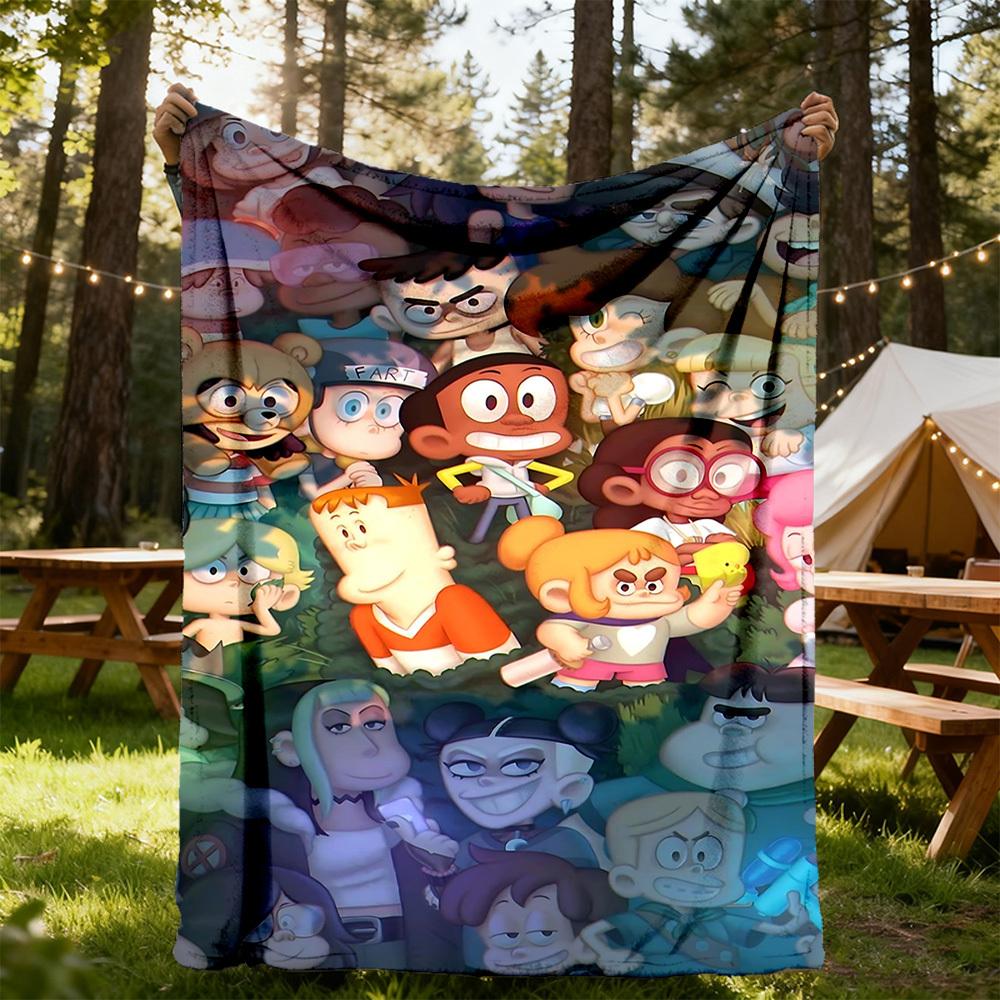 1pc Craig of the Creek Outdoor Blanket Lightweight Flannel, All-Season Use for Sofa, Bed, Travel, Camping, Living Room, Office, Couch039