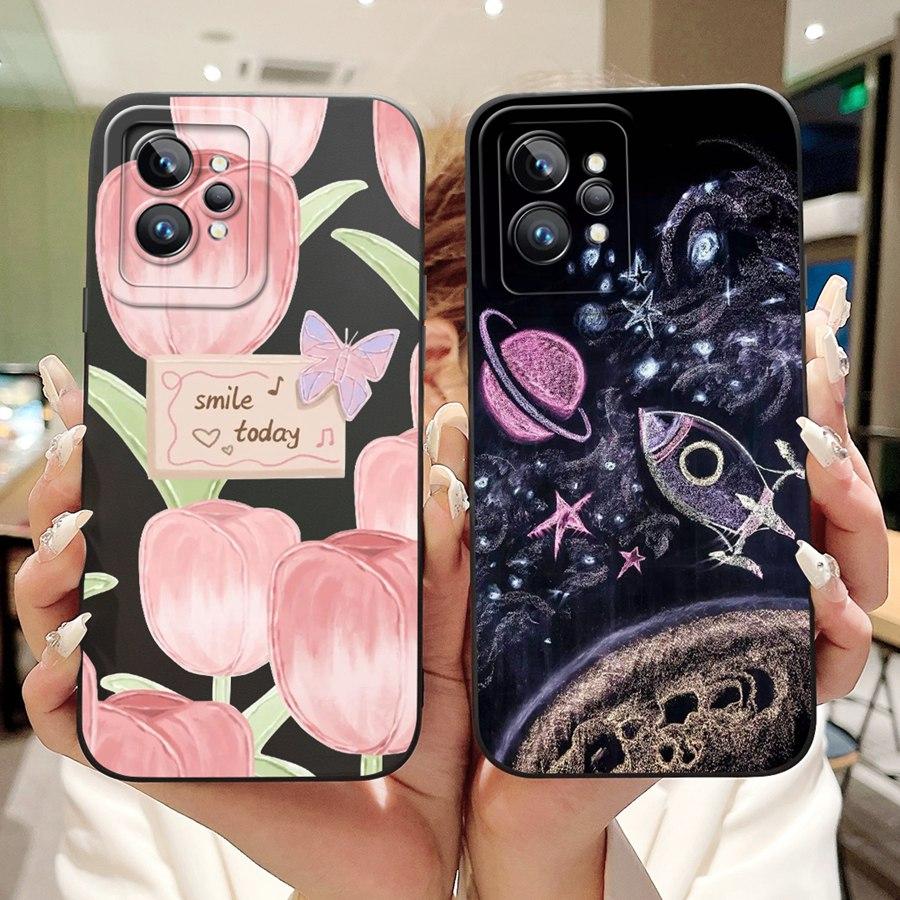 Capa Para Realme GT 2 Pro 5G RMX3301 Capa Para OPPO Realme GT2 Pro Capa GT 2 Silicone Macio Funda Capa Protetora de Telefone à Prova de Choque