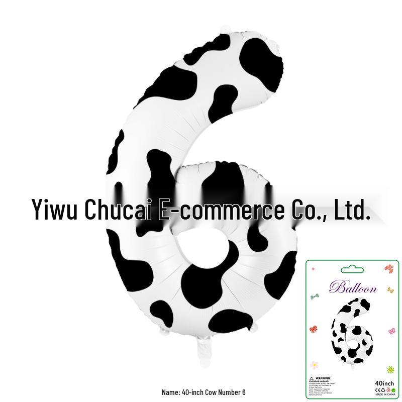 Décoration Bandeau Rayé à Carreaux Vache Dégradé 40" - Grand Chiffre pour Scène de Fête d'Anniversaire de Bébé