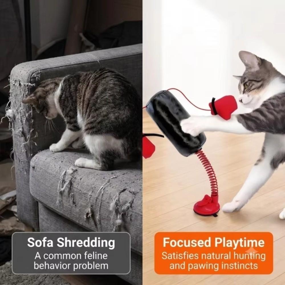 Suction Cup Base Pet Punching Bag Toy Standing Interactive Cat Toy Cat Speed Bag Toy Indoor Play