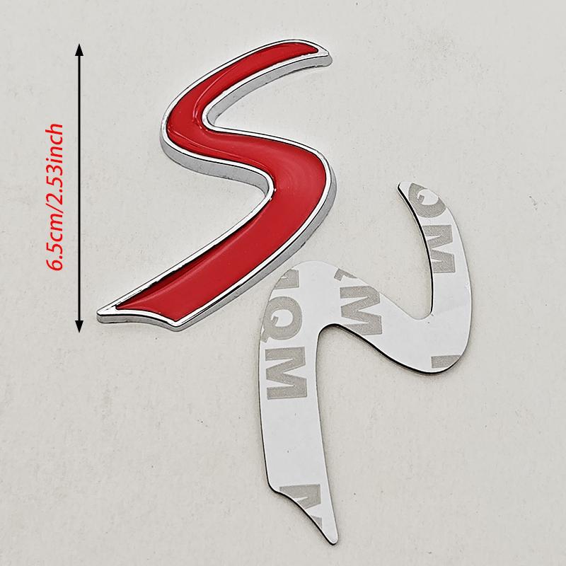 

3D Metal Car Sticker Logo S Rear Trunk Badge Side Fender Emblem Decals For MINI Cooper S R56 R53 F56 R50 R52 R57 Accessories