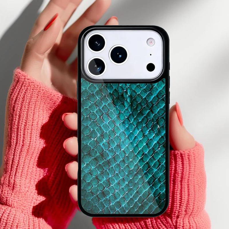 Snake Texture Phone Case for iPhone 17 Air 16e 15 14 13 Pro Max Back Cover for 12 11 Pro Coque