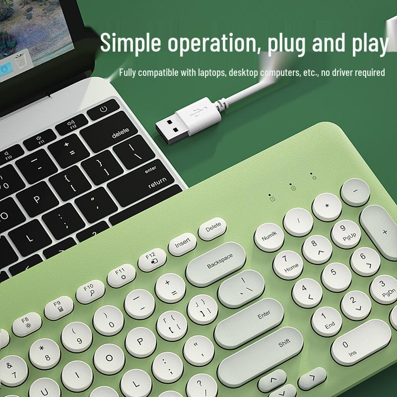 BOW Hangshi K221 USB Wired Keyboard for Girls - Desktop & Laptop Typing