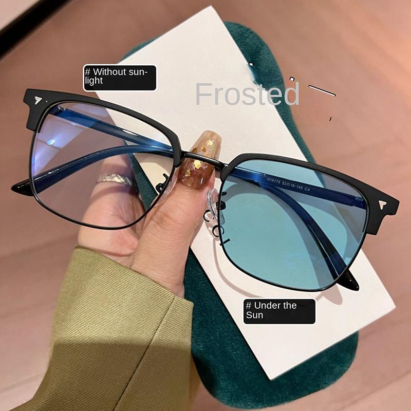 3PCS Ladies Fashion Photochromic Myopia Glasses Men Outdoor Color Changing Nearsighted Eyewear Vintage Minus Diopter Eyeglasses