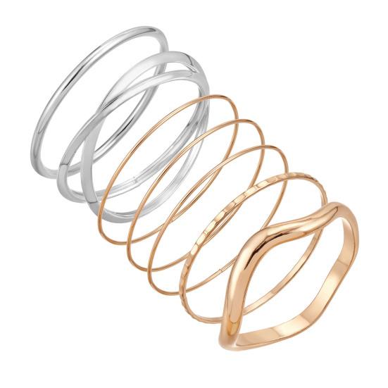 7 Pcs Gold Silver Bangle Bracelet Set for Women Multi Layer Stackable Cuff Bracelets Minimalist Boho Bangle Jewelry Gift for Her