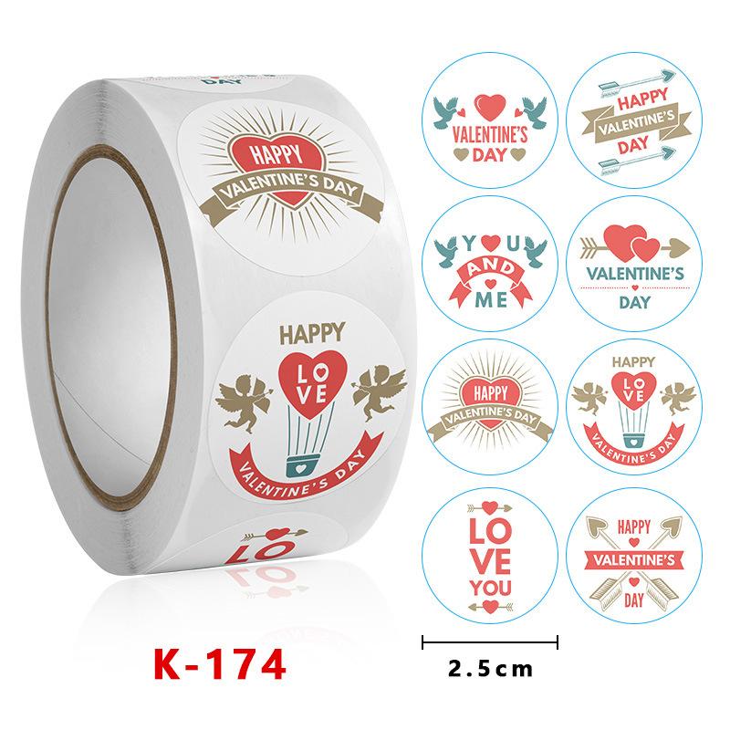 500pcs Valentine's Day Sticker I LOVE YOU Heart Shape With Heart Paper Thank You Sticker Snowflake Label Gift Box Decoratio
