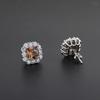 FFGems New Design Created Zultanite Stud Earrings Silver Square Stone Color Change Fine Jewelry For Women Girl Party Gift