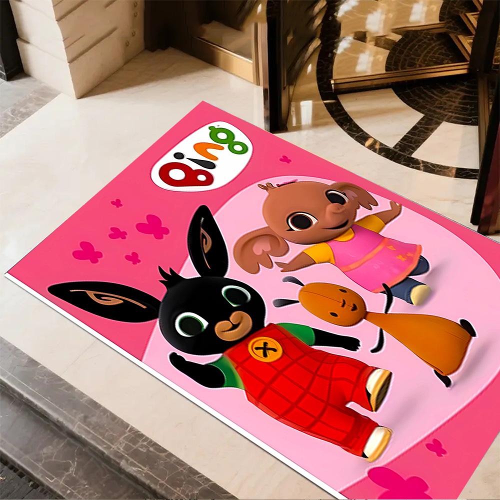 Bing's Colorful Adventure Floor Rug Office Rug Perfect for Game Room Study room Dining Room Outdoor Anti-slip Rug Anime Office Decor