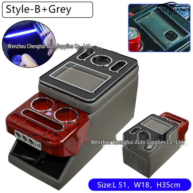 Volkswagen Caravelle/Multivan T5 T6 Wood Cup Holder & Front Middle Armrest Storage