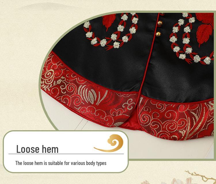 Women's Red Sleeveless Vest with Chinese Embroidery - Stylish & Versatile