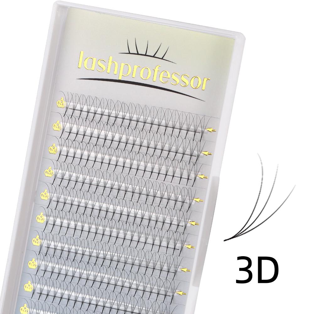 Lashprofessor 3D/4D/5D/6D Sharp Premade Volume 320Fans 8D/10D/12D Individual Lash Extension Pointy Thin Stem Russian Volume Lash