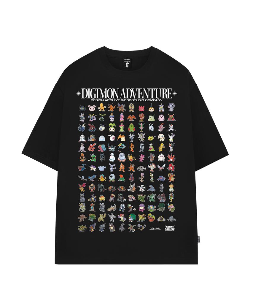ODDSTUDIO [Digimon Adventure] Digimon All Characters Overfit T-Shirt - 2 Colors