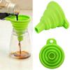 10pcs Mini Silicone Folding Funnel Portable Home Kitchen Liquid Dispenser Telescopic Long Neck Funnels Kitchen Gadget Accessories Hot