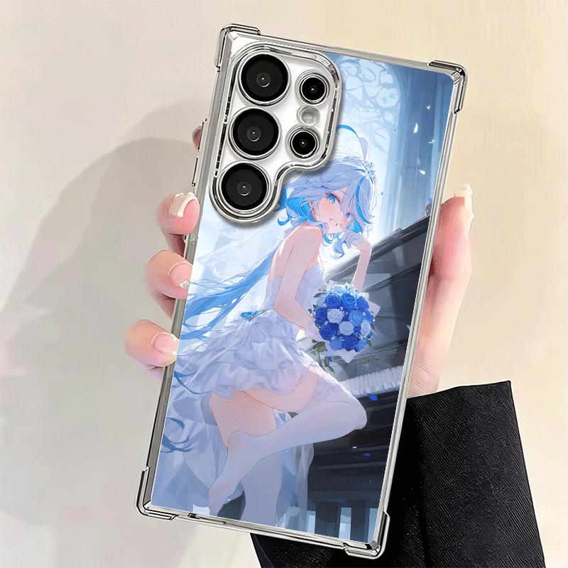 Genshin Impact Furina Weiche Handyhülle Für Samsung Galaxy S26 Ultra S25 Edge S24 FE S23 Plus S22 S21 + S20 Galvanisiert Anti-Fall Fund