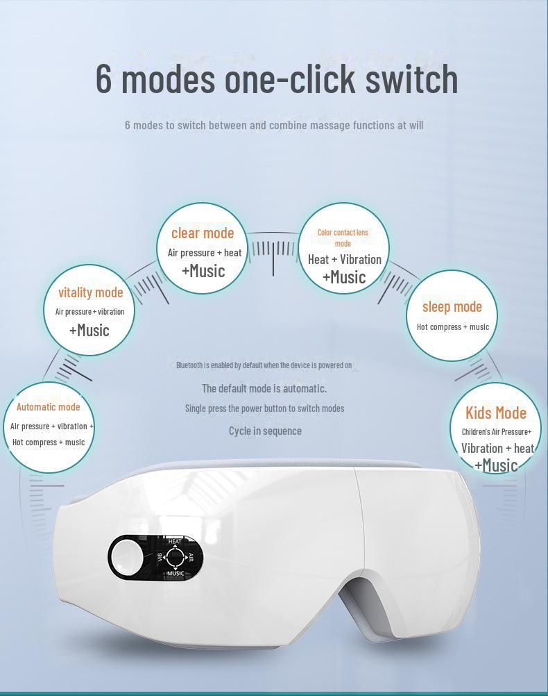 Foldable Eye Massager with Music & Heating - Children's Eye Protection Gift