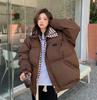 Winter new lazy down cotton-padded clothes women's loose wind stand-up collar short cotton-padded clothes cotton-padded jackets thickened bread batch
