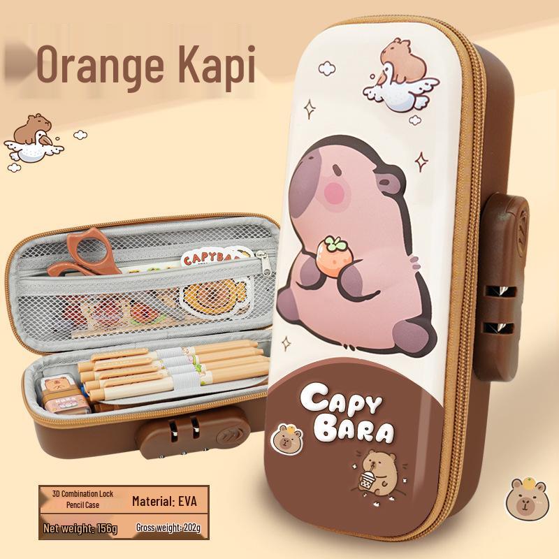 

«Многофункциональный пенал с паролем и мультяшным рисунком для мальчиков — большая вместимость, 3D-дизайн для учеников начальной школы»