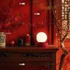 Red Long-Burning LED Lantern - USB Rechargeable Night Light for Wedding, Christmas, or Gift