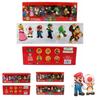 Sześcioelementowy zestaw figurek akcji Super Mario Bros z Luigi, Yoshi i grzybami kolekcjonerskimi dla dzieci