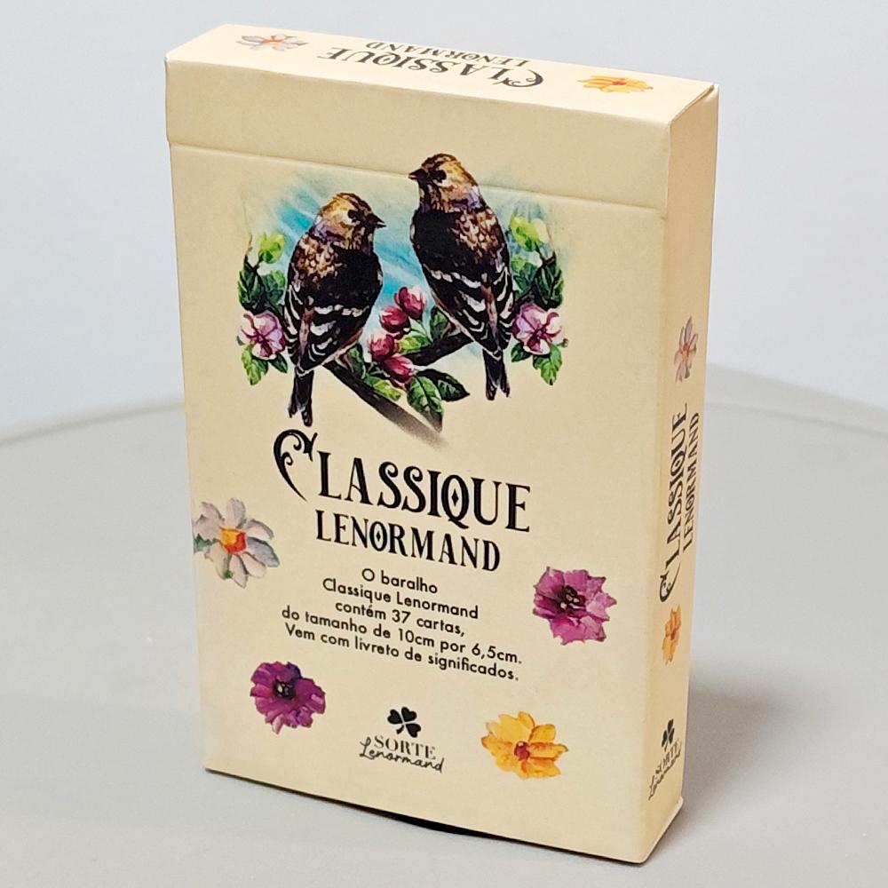 Baralho Lenormand Clássico 9*6cm - 37 Cartas de Adivinhação Estilo Vintage - Edição Clássica Portuguesa Cartolina Dupla em Relevo