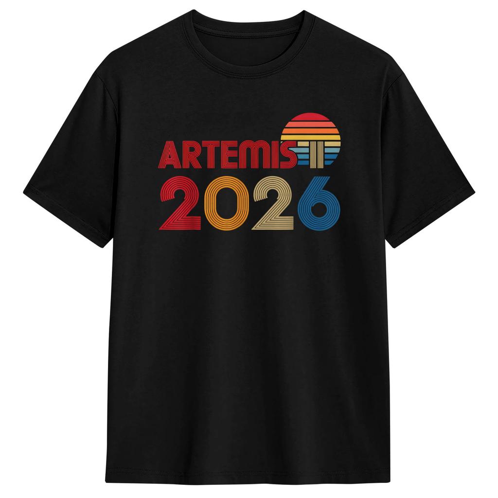 2026 Artemis 2 Back To The Moon TShirt Unisex and Women Summer Cotton Clothing Fashion Round Neck Short Sleeved Tee Streetwear