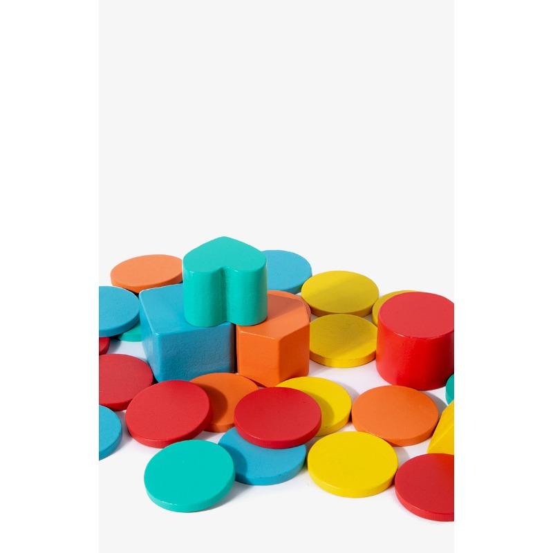 Early Education Wooden Shape Cognition 2-In-1 Color Classification Training Matching Box Kindergarten Educational Toys