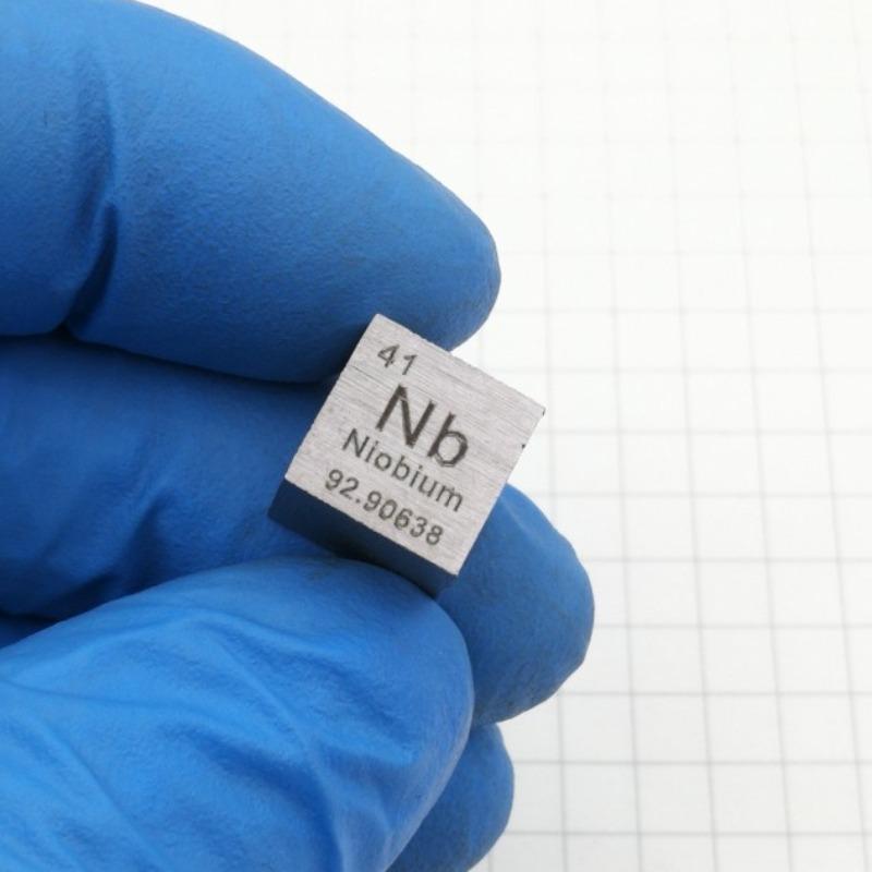 

1 шт., химический ниобиевый куб, кубический кубик периодической таблицы, 99,9% чистый Nb, кубический металлический подарок, образец редкого металлического элемента 1pcs
