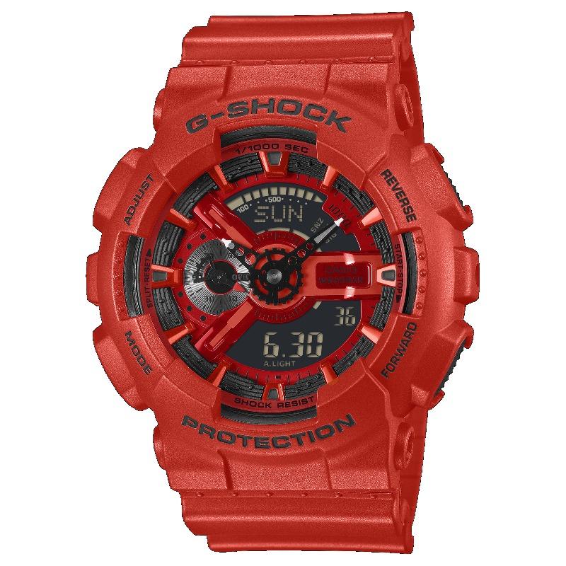 Casio G-SHOCK Men s Resin 200M Water Resistant Digital Shock Resistant Quartz Watch GA-110RRB-4A красный