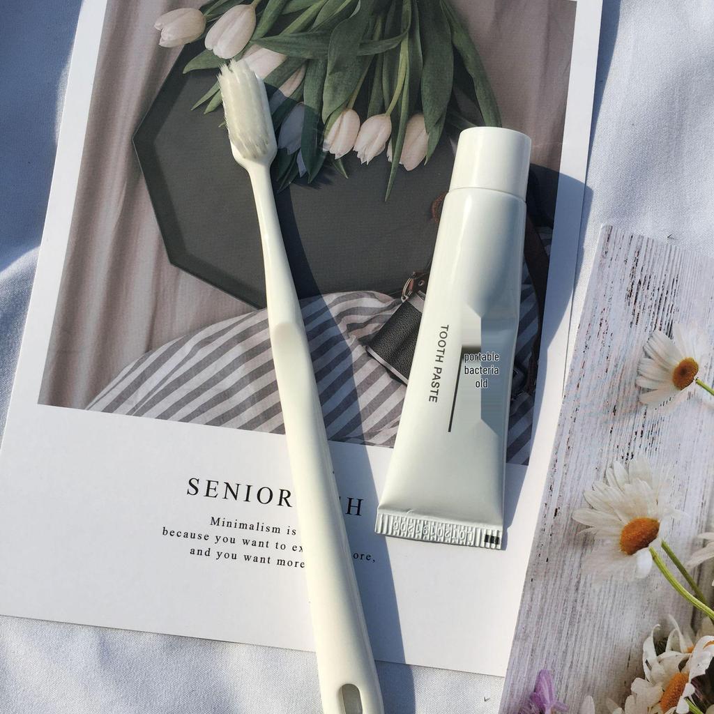 Muji Style Toothpaste & Toothbrush Travel Kit - Hotel & Dental Gift Set Available
