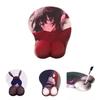 Kreatives und niedliches Anime-Mauspad mit 3D-Brustmotiv aus weichem Silikongelmaterial