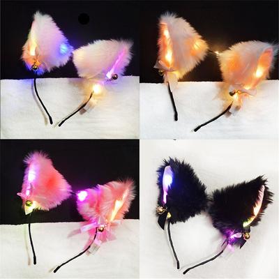 Masquerade With LED Light Cat Ear Headband Hair Accessories Cosplay Headwear Fancy Dress Hairband