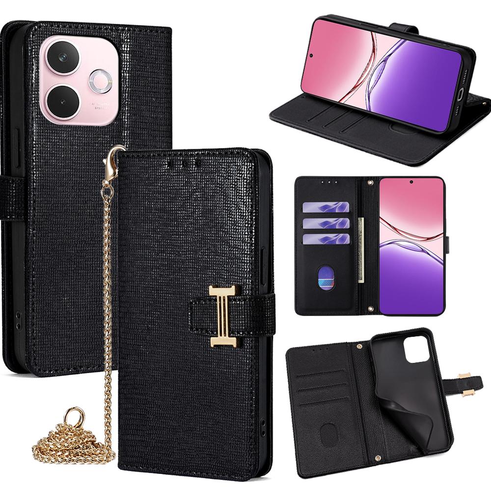 

For Oppo A5 Pro 4G (Global)/5G (Global)/A5 Energy 5G (China) Case Wallet Sequins Leather Crossbody Phone Cover A