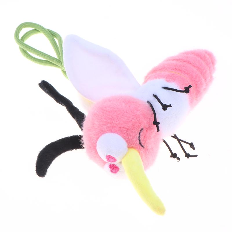 Funny Mosquito Plush Keychain Bag Pendant Weird Stuffed Animal Toy for Schoolbag Decor Multi-use Accessory