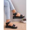 New Large-sized Solid-colored Thick-soled Sandals