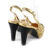 Very Good CHANEL pumps gold Women 36.5 G37586 Used