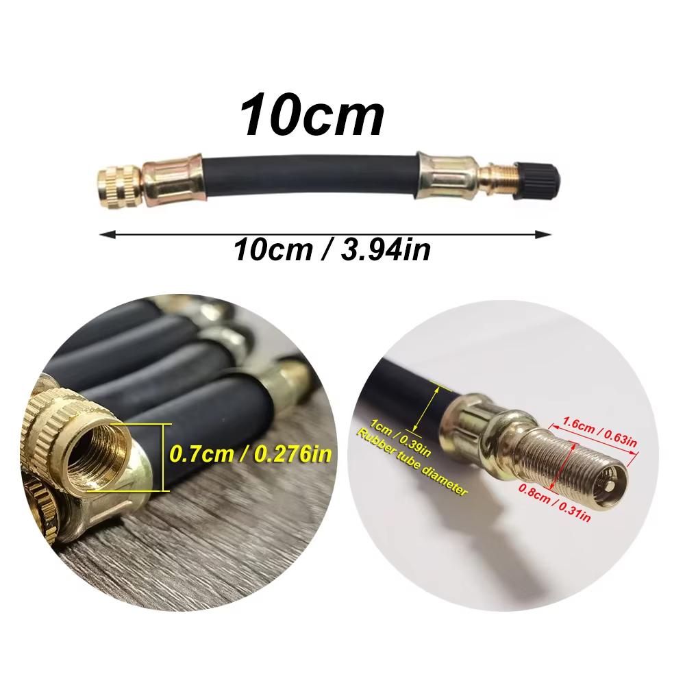 1 Pcs Tire Rubber Valve Extension Tube Car Vacuum Air Valve Extension Tube Inflatable Extension Tube Various Specifications 10cm
