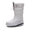 Winter snow boots big flower women's tall tube waterproof and non-slip outdoor skiing thickened warm cotton shoes