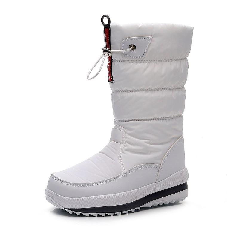 Winter Snow Boots Big Flower Women's Tall Tube Waterproof and Non-slip Outdoor Skiing Thickened Warm Cotton Shoes