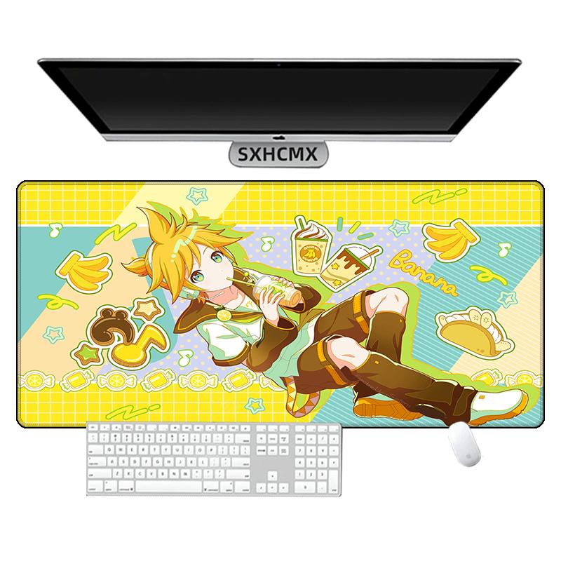 Anime Project Sekai Mouse Pad Office Kawaii PJSK Desk Pad Computer Gaming Accessories Stitch Edge Natural Rubber Keyboard Mat