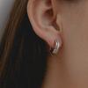 Primaute Silver Aurora Round Earring