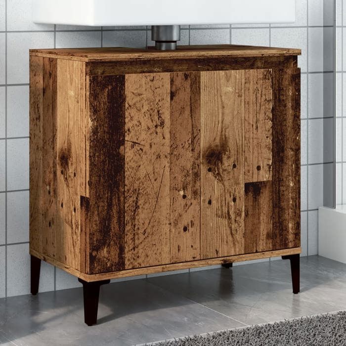 VidaXL Sink Cabinet Old Wood 58x33x60 Cm Engineered Wood, Bathroom Vanity Unit, Bathroom Furniture, 857117