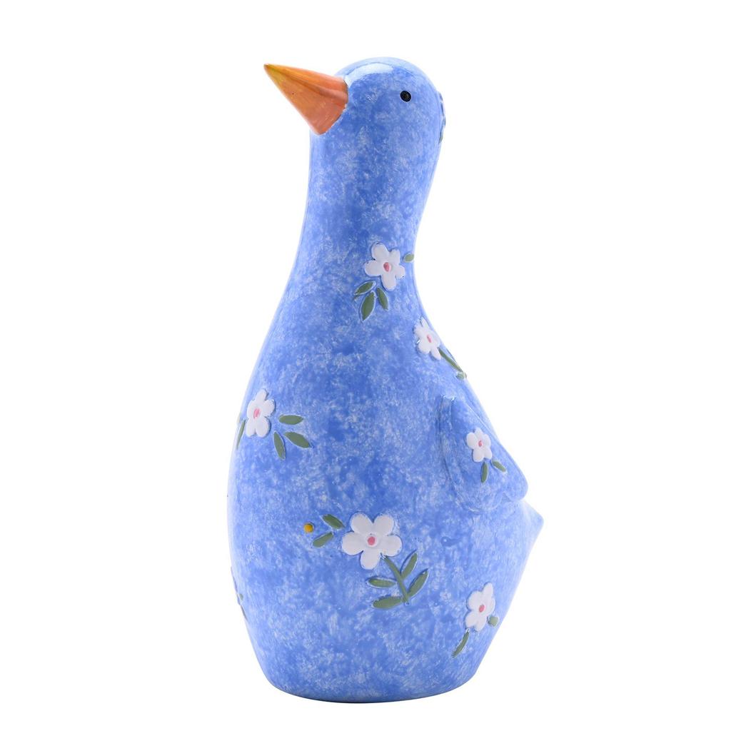 Venkovský život Květinová kachna Pryskyřičná figurka