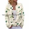 Saint Patrick Round Neck Knit Cardigan - Casual European and American Style Sweater