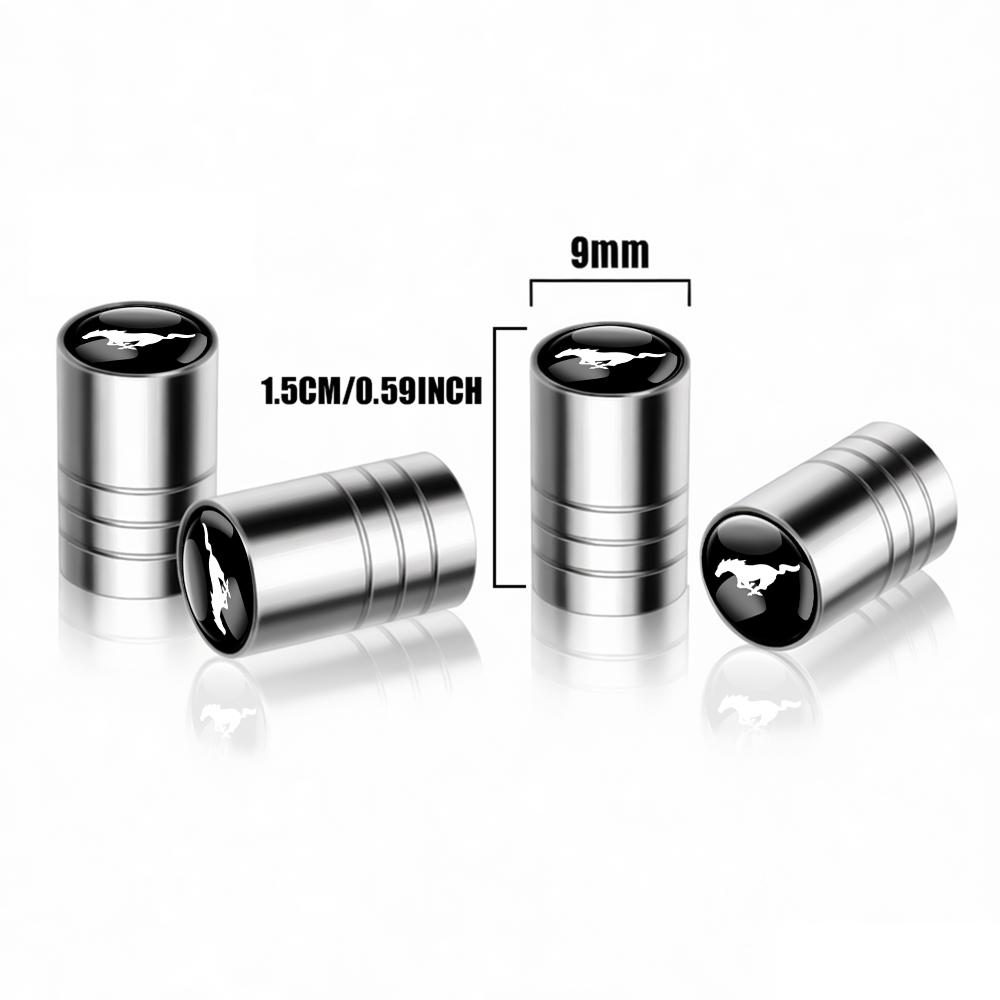 Car Tire Valve Stem Caps Car Wheel Tyre Air Valve Covers For Ford MUSTANG Edge TAURUS ST Fiesta Mondeo SHELBY Fusion Escape Kuga knsh65