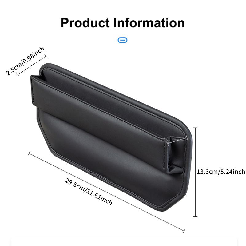 Universal Car Seat Gap Organizer PU Leather Auto Console Side Pocket Seat Crevice Storage Box Interior Accessory