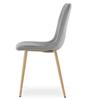 Lava Chair - Light Gray Velvet / Wood Color Legs X 1