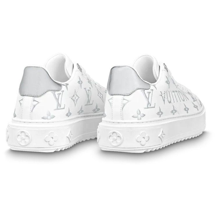 Louis Vuitton Time Out Sneakers 'White With Silver Monogram' Women's 1AAVV6