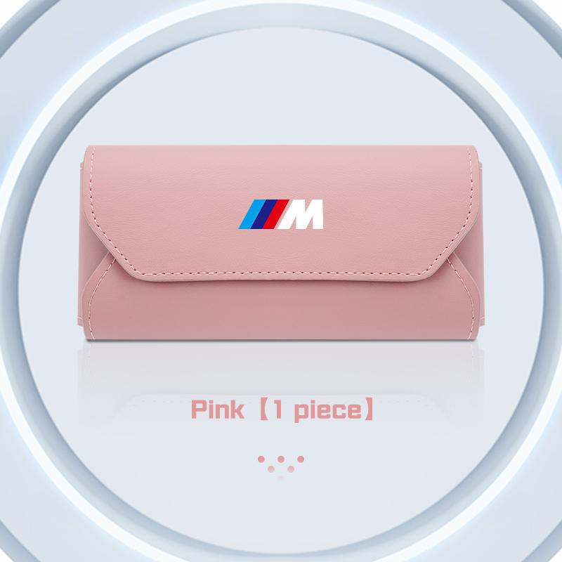Leather Car Sunglasses Holder Glasses Case For BMW M M6 M2 M3 F32 E53 E60 E90 E91 E92 E93 F01 F30 G80 Visor Eyeglass Storage Box